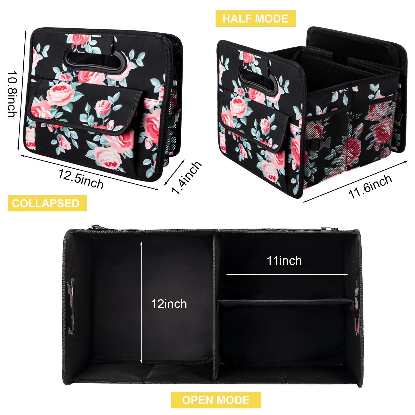 JiatuA universal-fit trunk organizer in SUV trunk