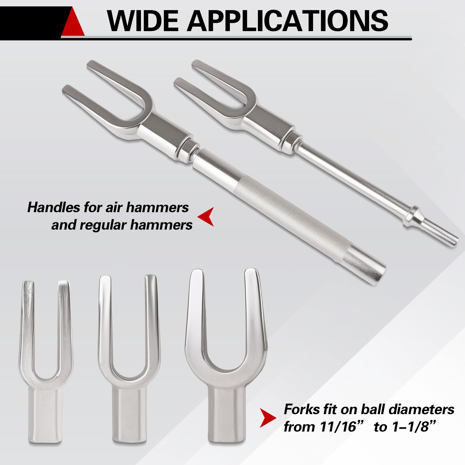 Jiimee dual-handle design with precision forks speeds up installation.