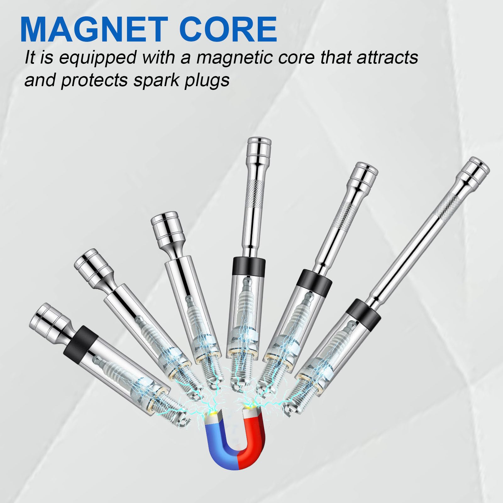 Jiimee thin-walled rotating design for secure grip on spark plugs.