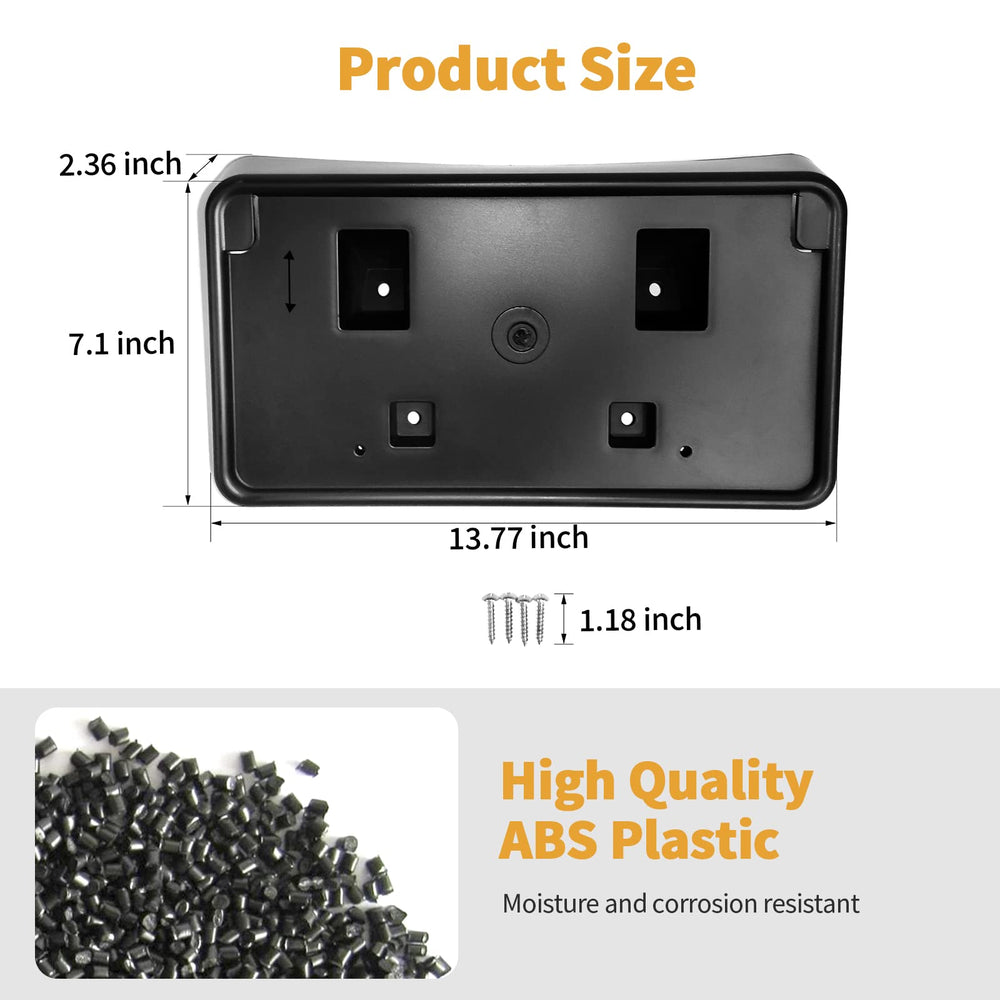 Jimen ABS construction provides durable, stable license plate support.
