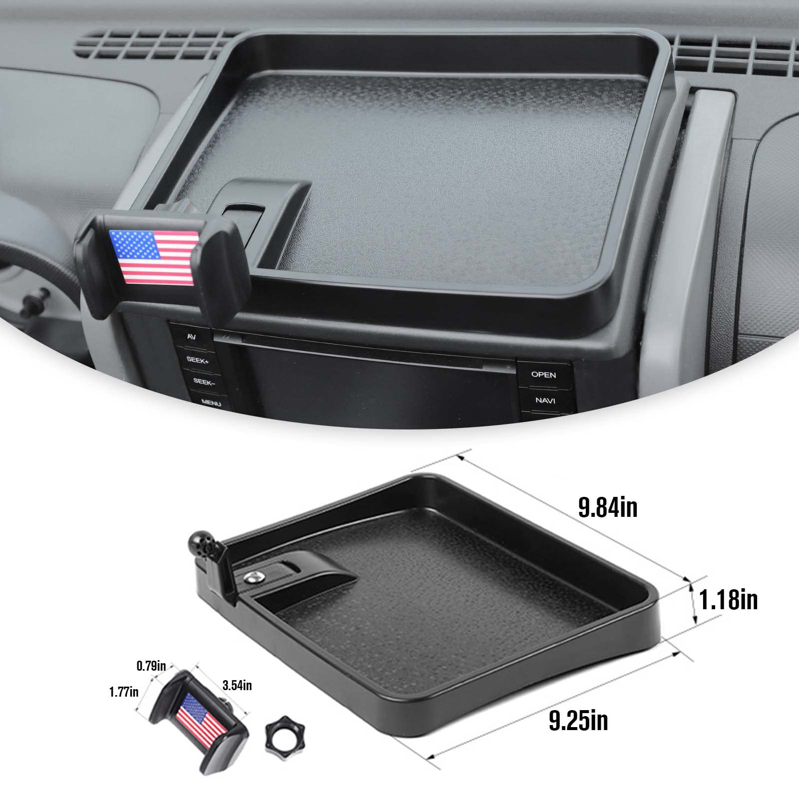 Matte finish ABS plastic construction resists road wear