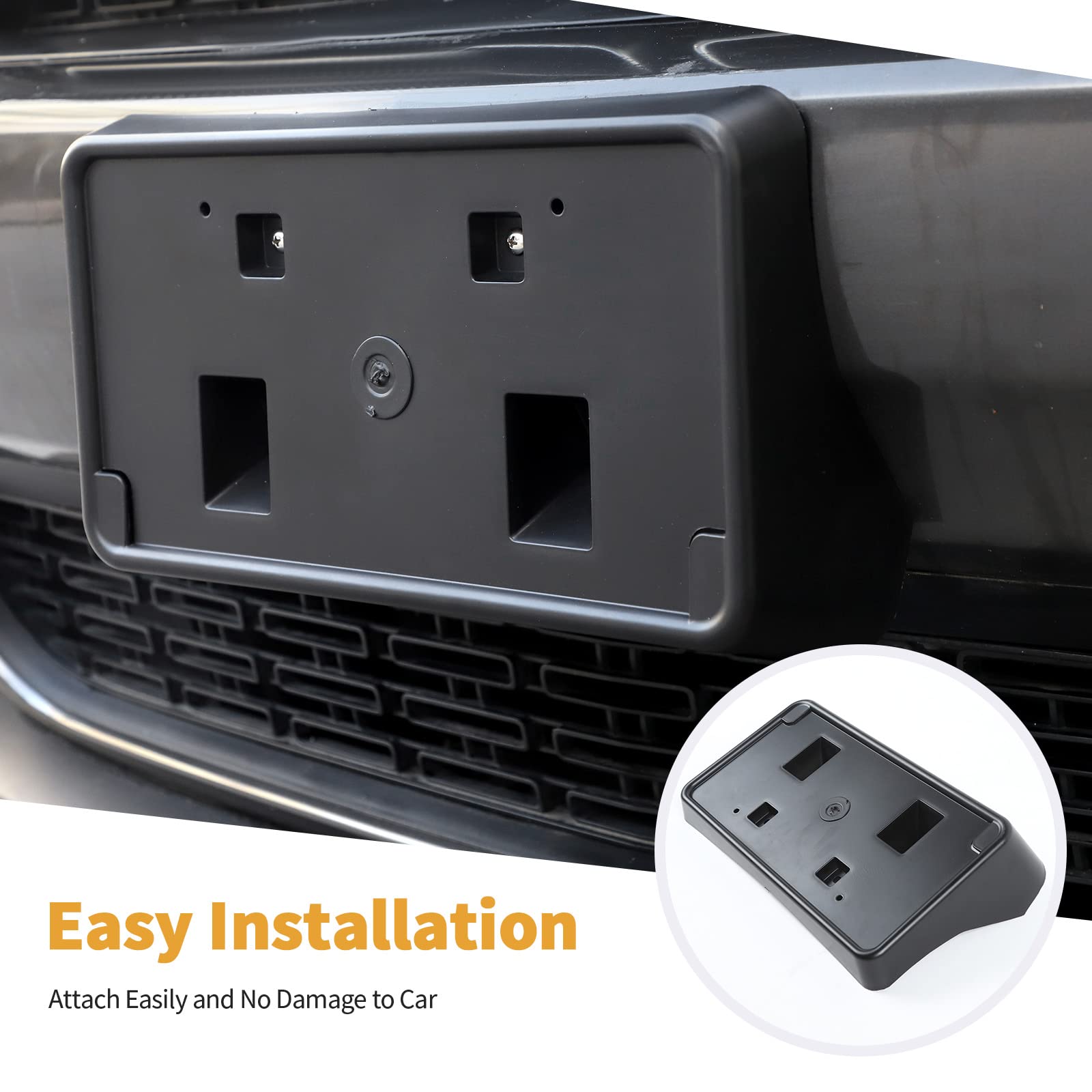 Jimen easy-install license plate bracket requires no drilling.