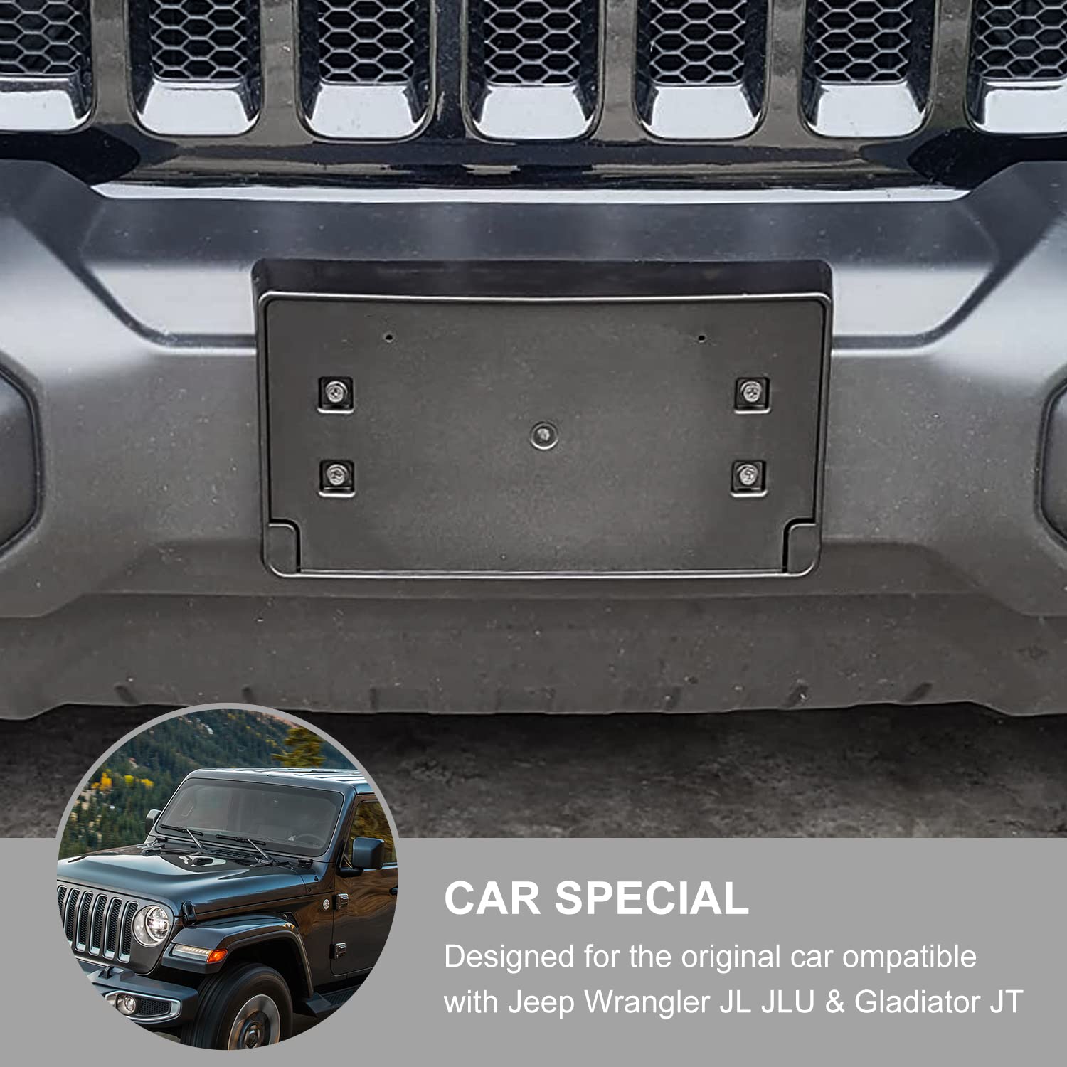 Jimen Jeep Wrangler front bracket closeup with rust resistant finish