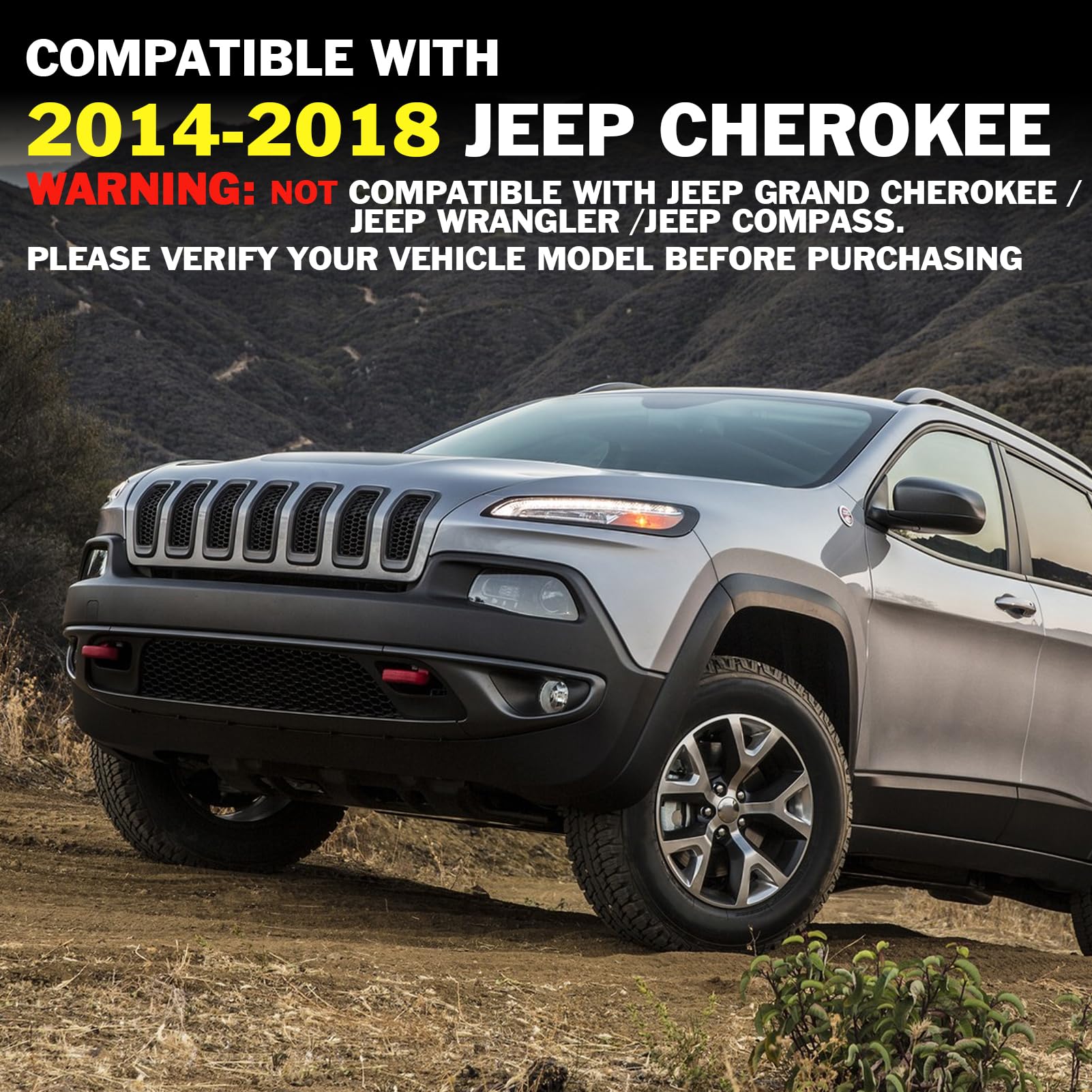 JINCHEN exterior decor grille inserts adding bold look to Jeep Cherokee