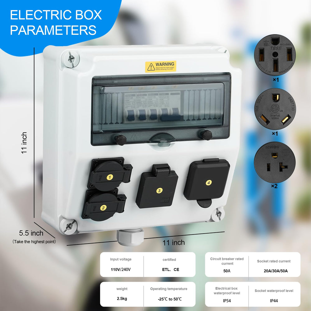 JINDOUZI IP55 sealed housing protects sockets from rain and dust