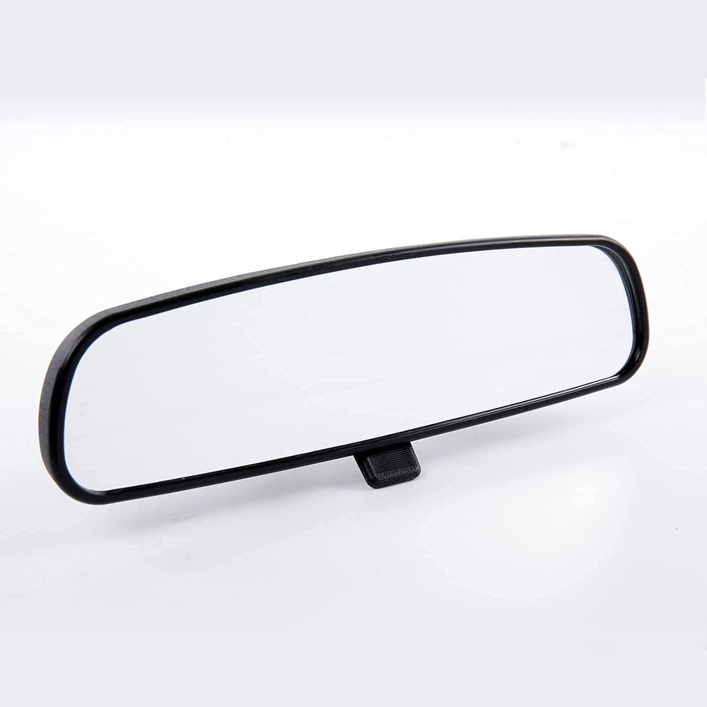 Nine-point-five-inch mirror face offers a wide field of view.