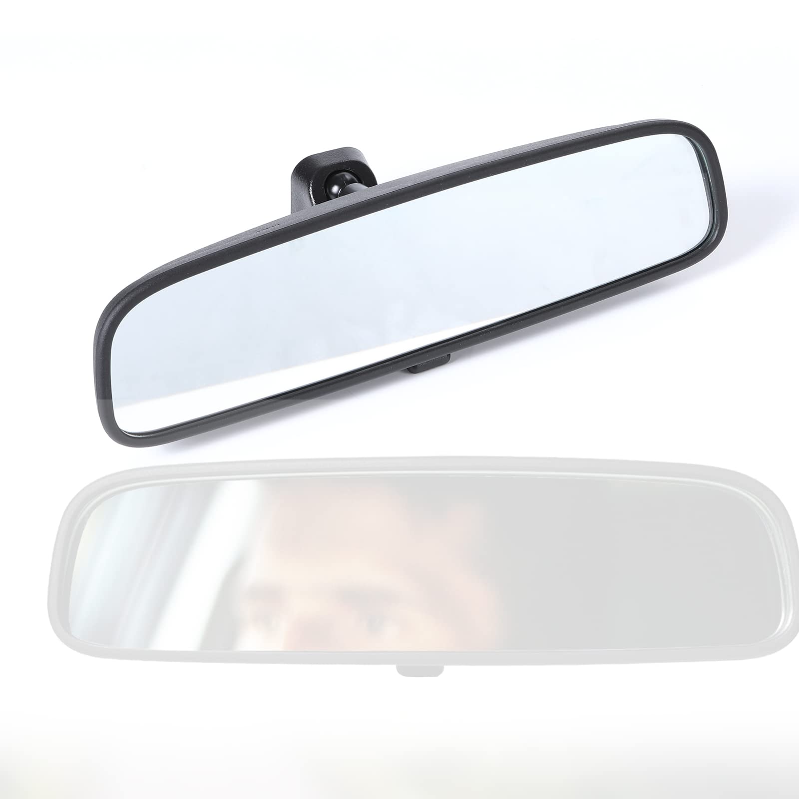 JINGEA rear view mirror with day/night function enhances night visibility.