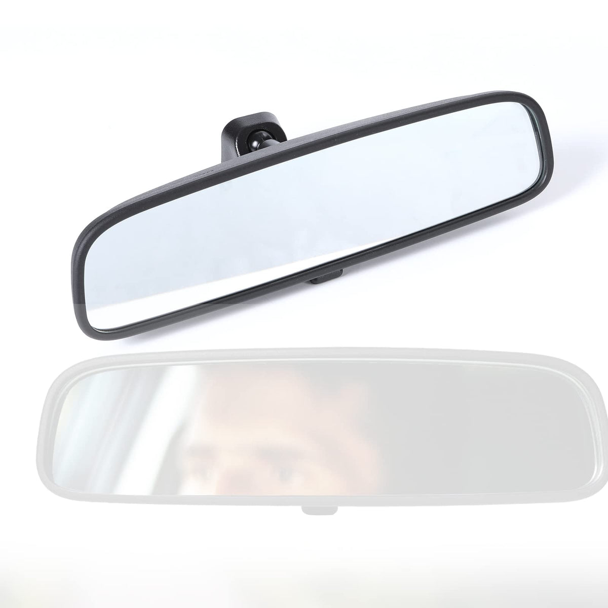 JINGEA rear view mirror with day/night function enhances night visibility.
