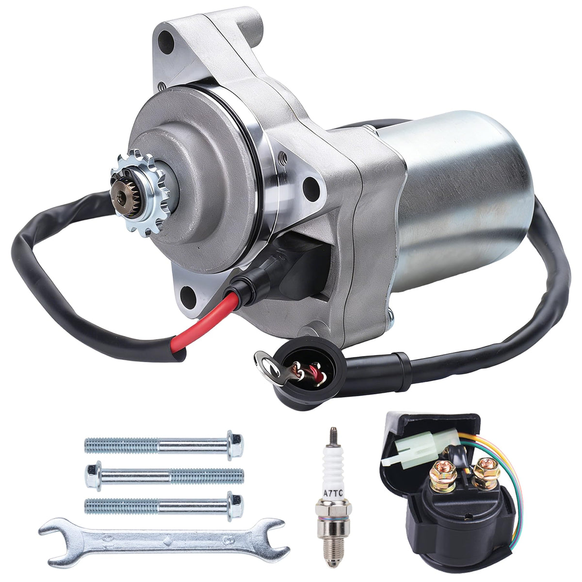 JINGKE 12-teeth starter motor assembly for quick installation.