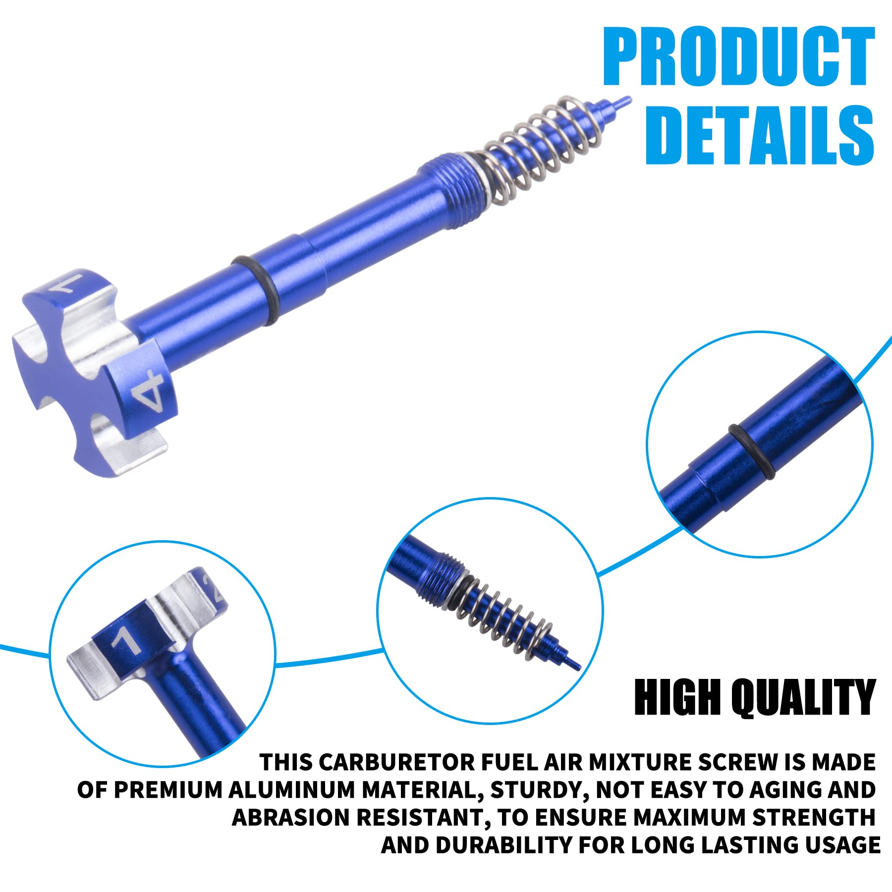JINGKE easy-to-adjust screw enables quick idle mixture tuning without tools