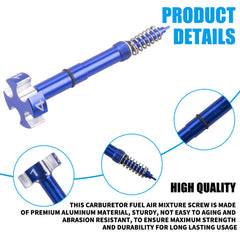 JINGKE easy-to-adjust screw enables quick idle mixture tuning without tools
