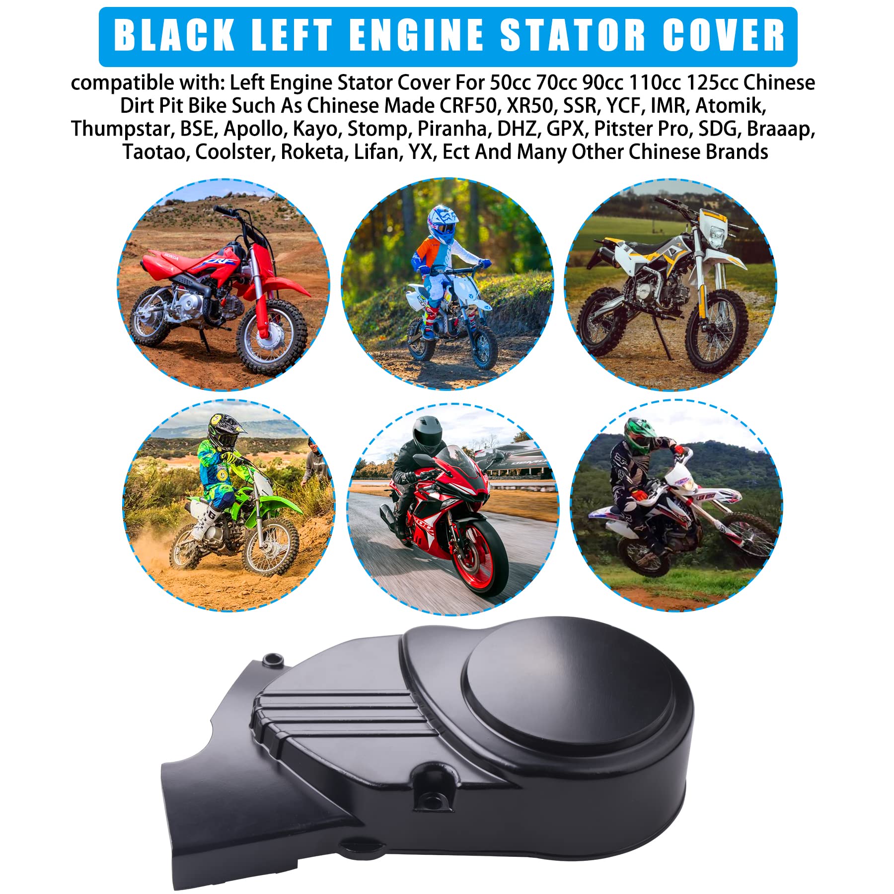 JINGKE 125cc dirt bike left stator cover supports long rides