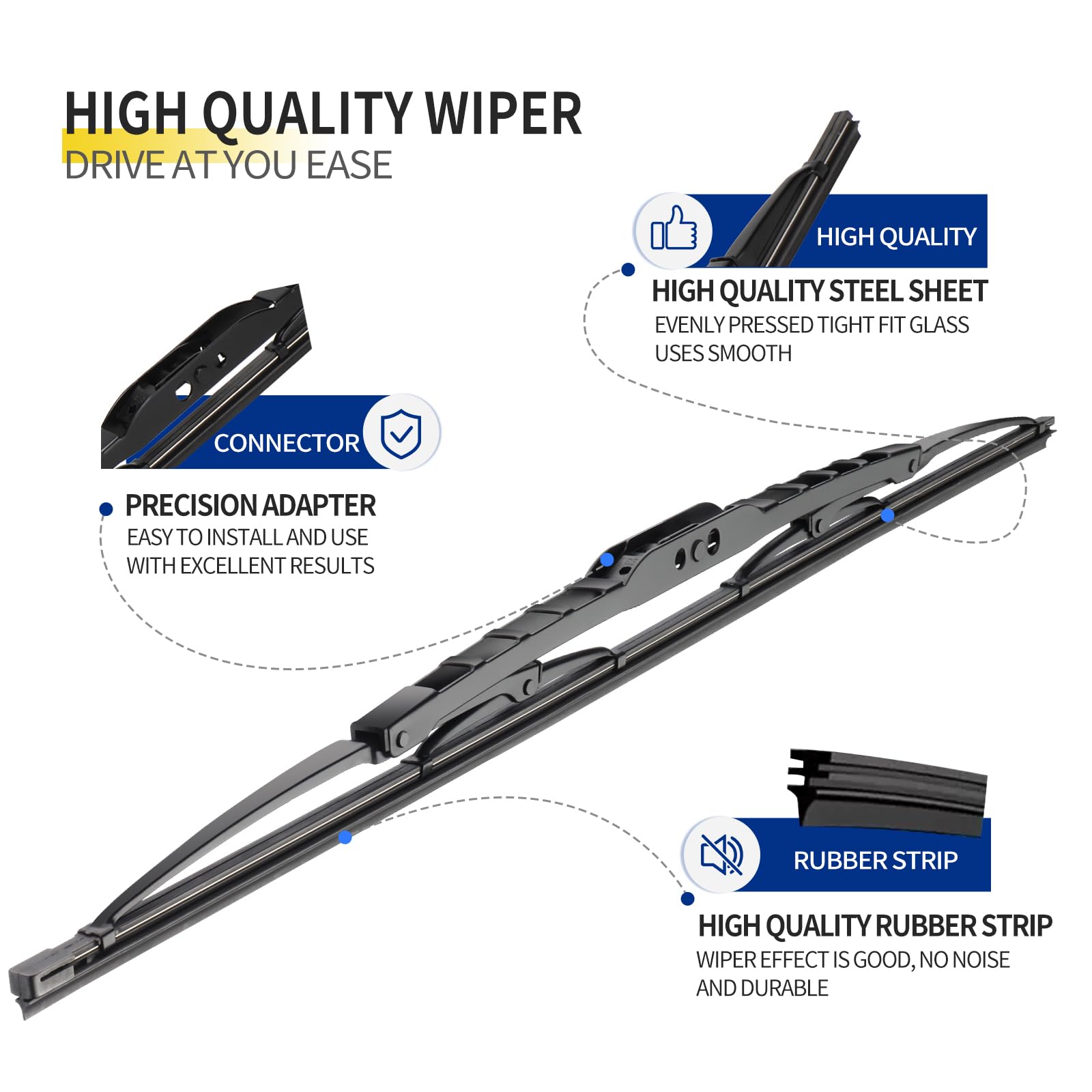 JINGOU quiet operation during windshield wiping