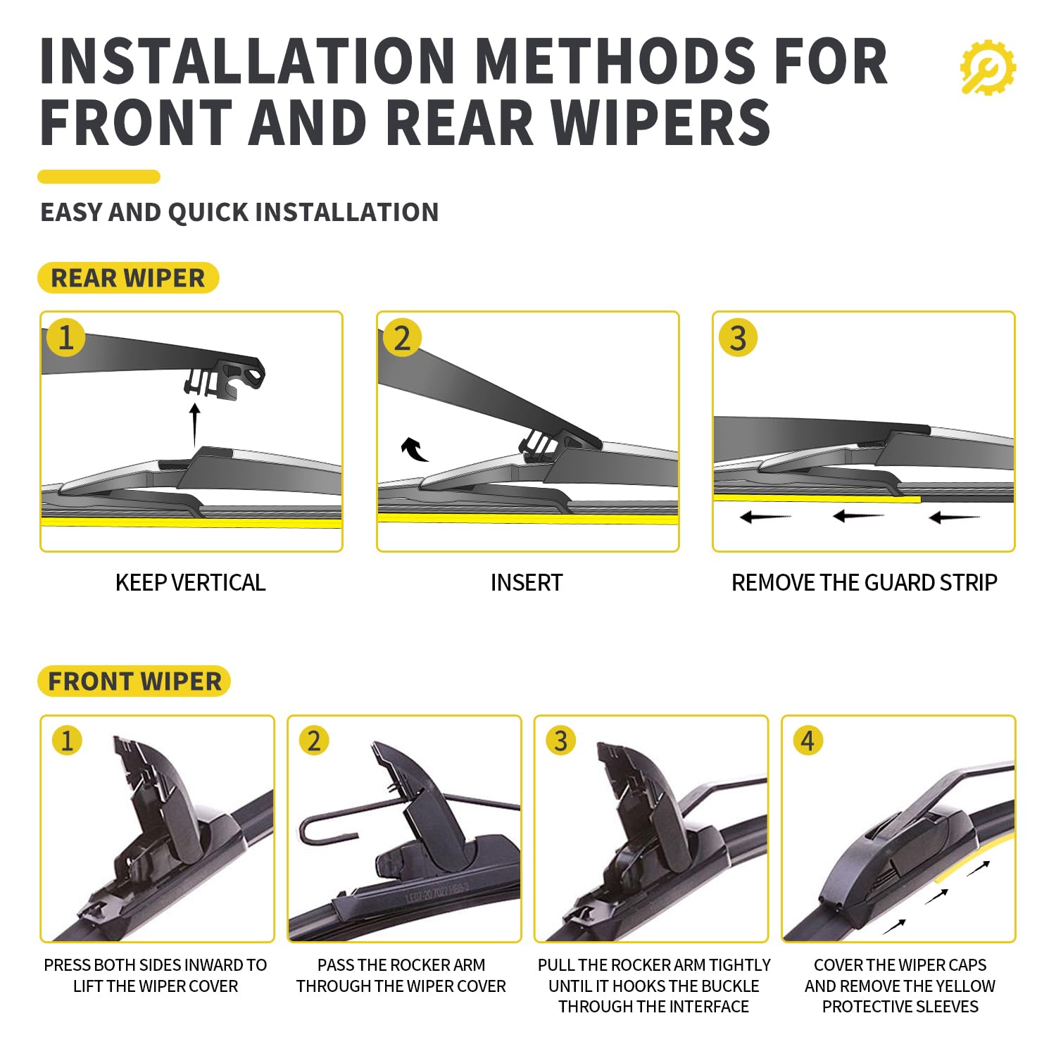 JINGOU graphite-coated rubber reduces noise for smooth wipes