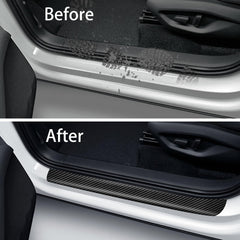 JinzhuxiaGS door sill protector for rear doors protects against scuffs.