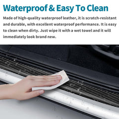 JinzhuxiaGS trunk sill protector guards cargo area from kicks.