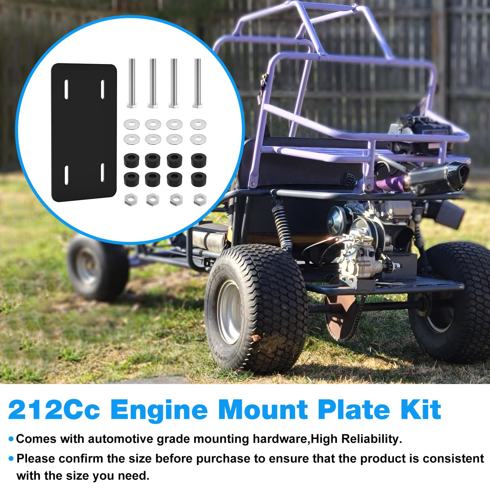 JIOTAR heavy-gauge steel mount plate provides durable support for engines