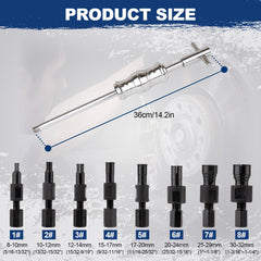 Jiouxip slide hammer bearing remover provides secure grip for safe recessed-part extraction.