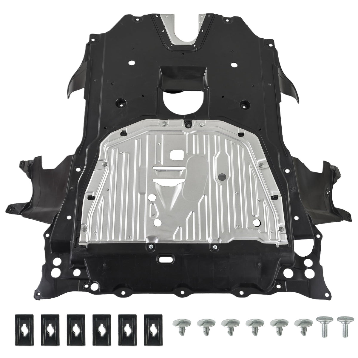 JISKAIAI engine splash guard for Honda Civic 2016-2021 protects undercarriage from debris.
