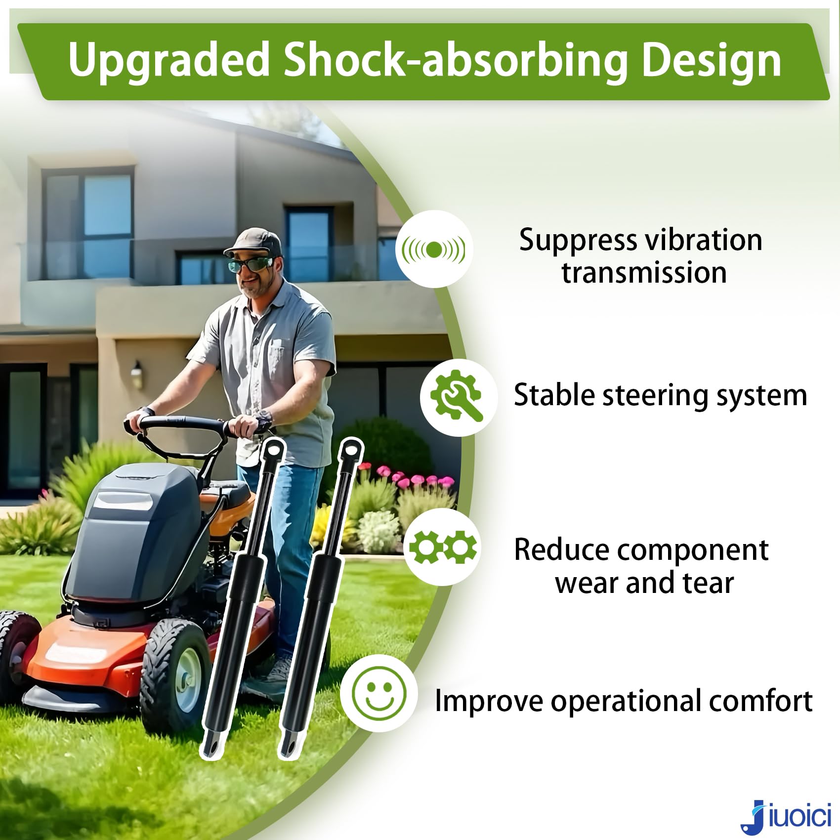 jiuoici 241-200 shock damper minimizes bounce and component strain