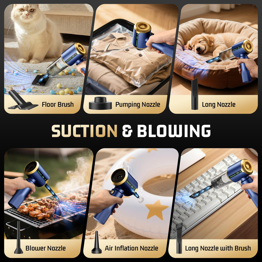JIXINMIYUE 7-in-1 accessories enable versatile cleaning tasks.