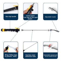 jixsloft detachable nozzle provides 360° spray for tough spots