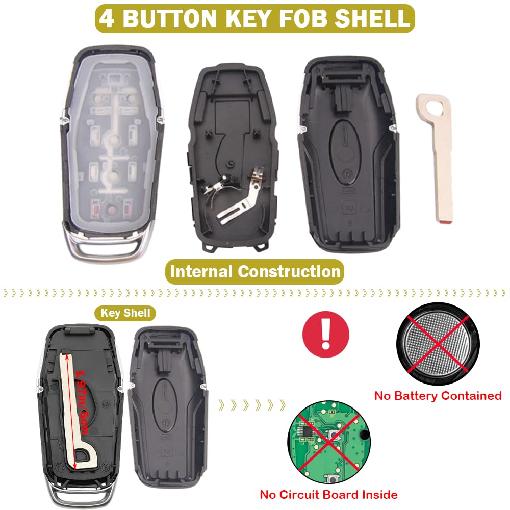 JJCHQ Fusion key fob shell with sensitive buttons and durable materials.