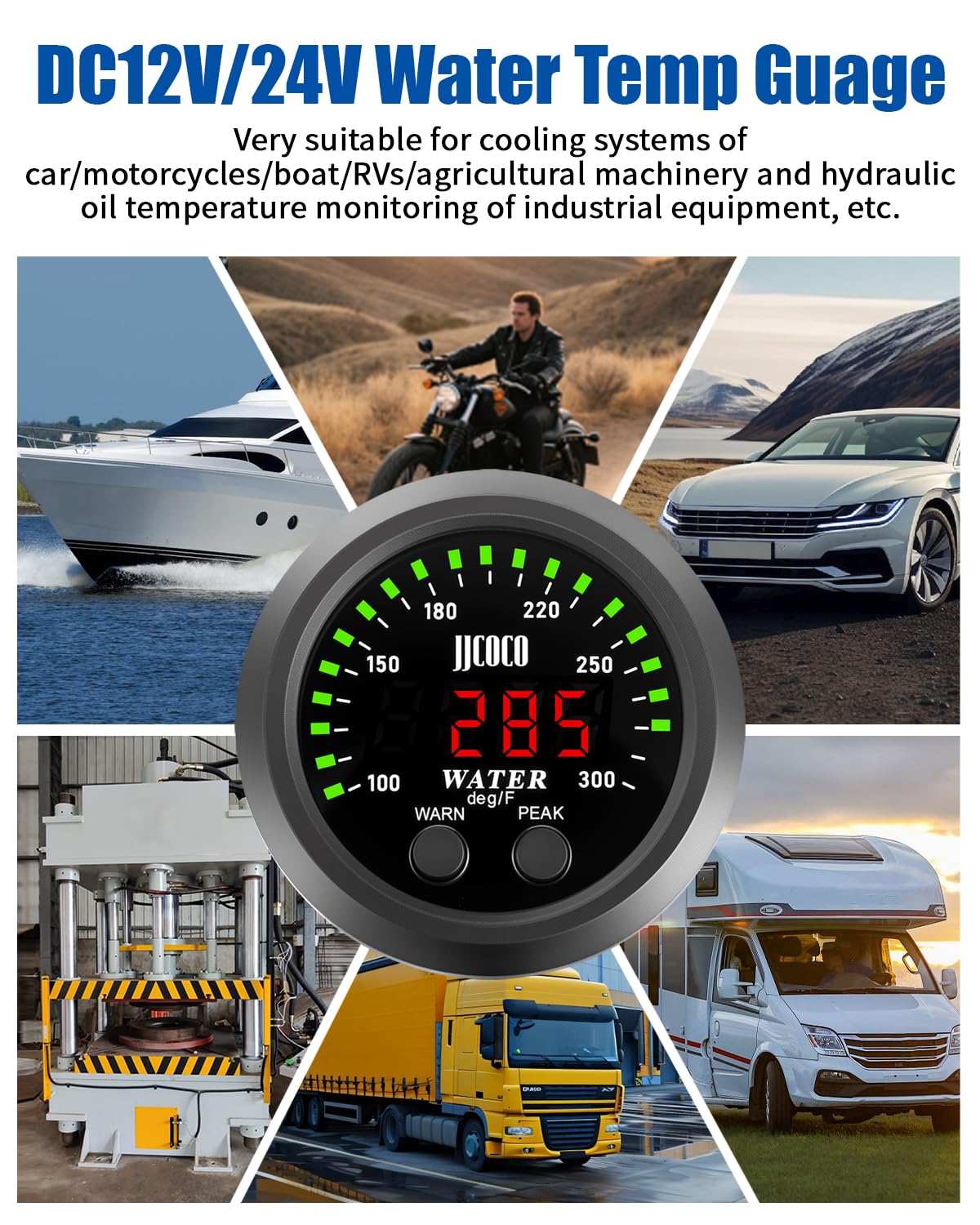 JJCOCO peak recall feature highlights highest temperature for quick diagnostics.