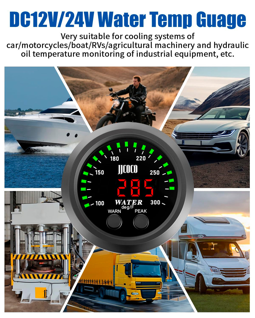 JJCOCO peak recall feature highlights highest temperature for quick diagnostics.
