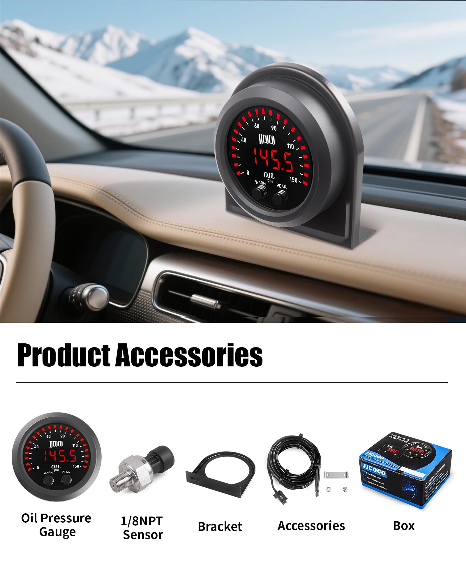 JJCOCO wiring harness connects to 12V/24V power without splicing