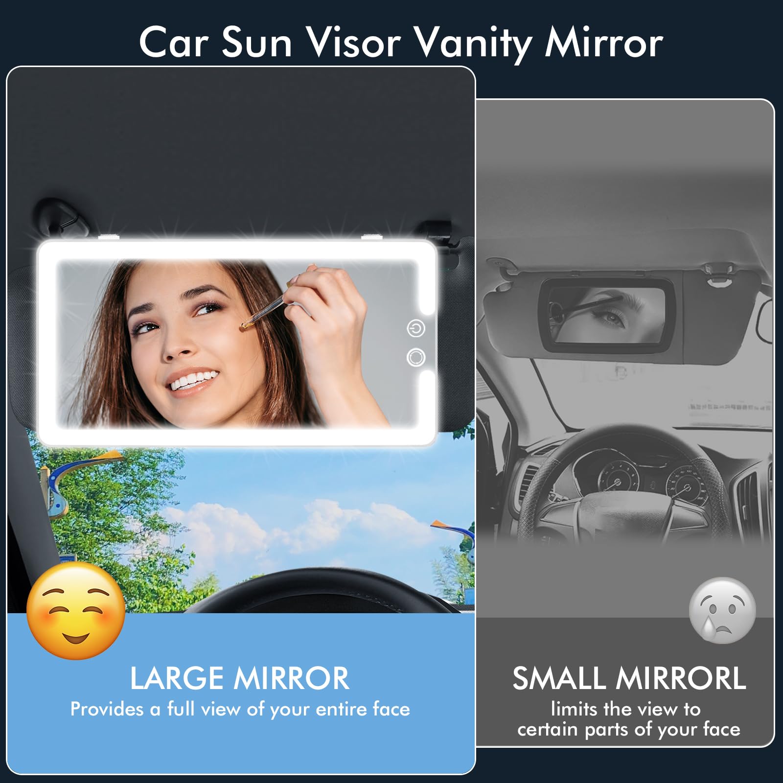 JJhxr visor vanity mirror makes a thoughtful gift for makeup lovers.