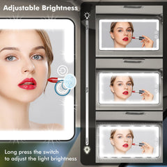 JJhxr compact light-weight mirror fits most vehicles on sun visor.