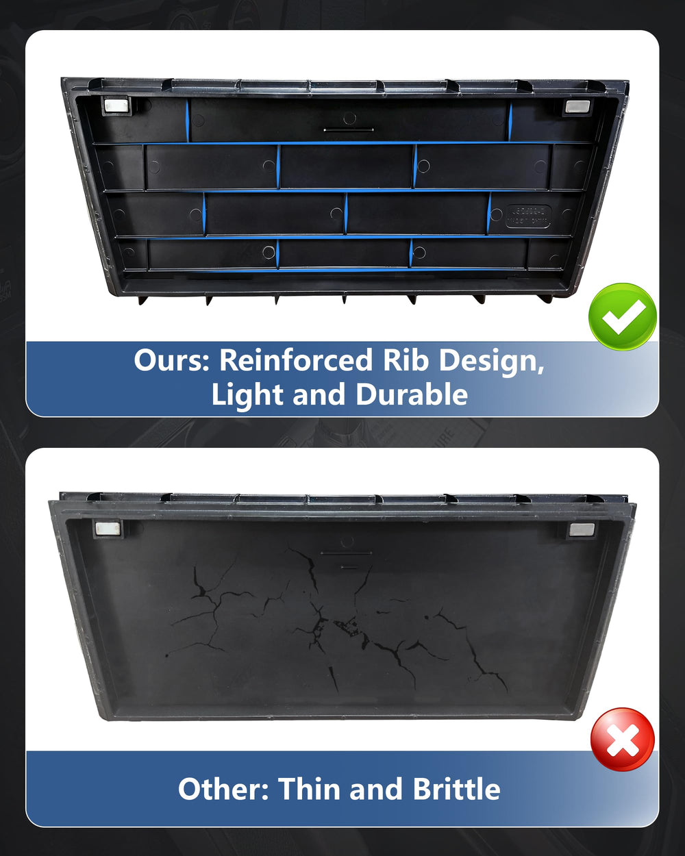 JJMY reinforced rib cover adds durability for daily Tacoma use.