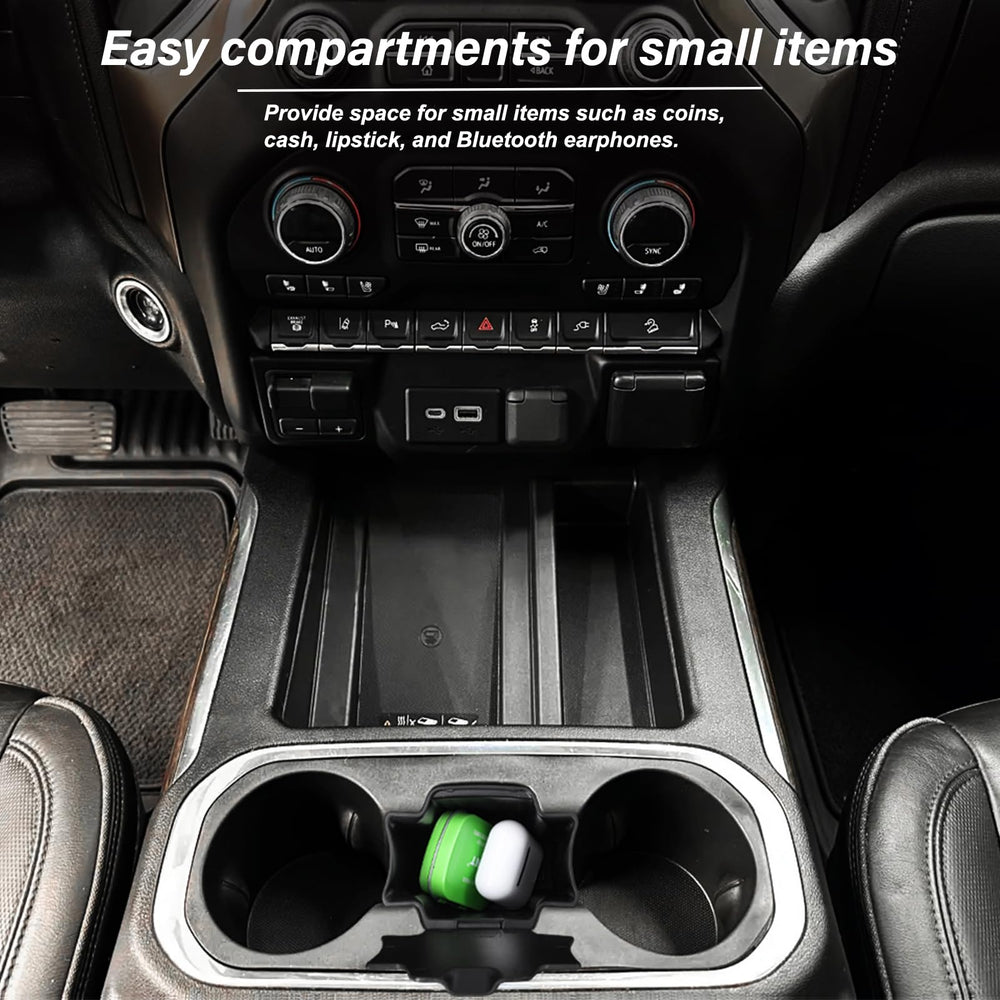 JKCOVER organized center console keeps keys, coins, and cards within reach during drives.
