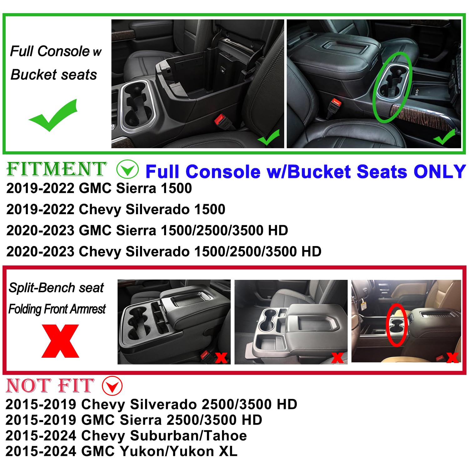 JKCOVER center console coin box for Sierra 1500 minimizes coin clutter during daily drives.