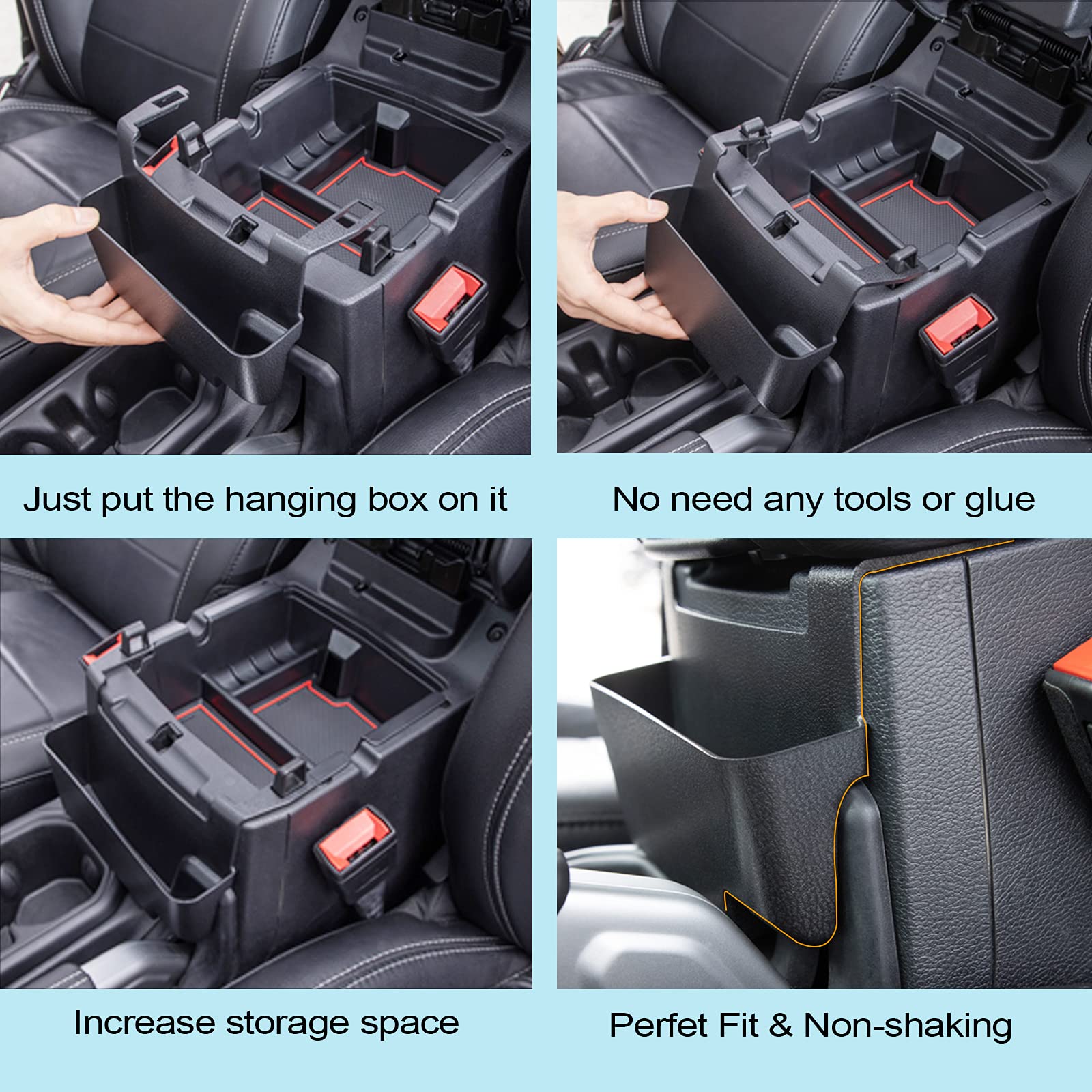 JKCOVER ABS-built hanging box adds durable interior organization.