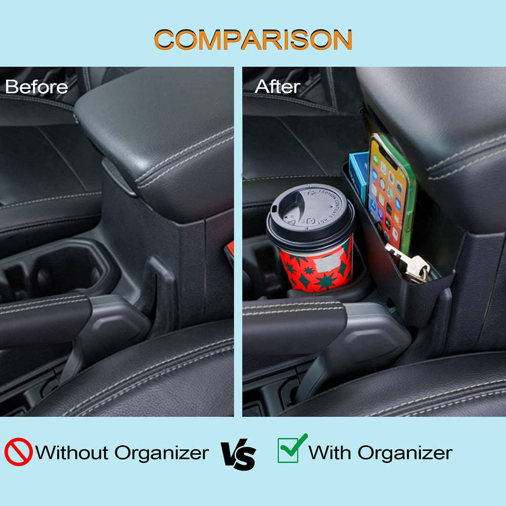 JKCOVER Gladiator JT hanging box near the center armrest for easy storage.