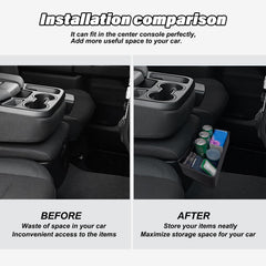 JKCOVER hanging organizer mounted beside the armrest for improved on-car organization.