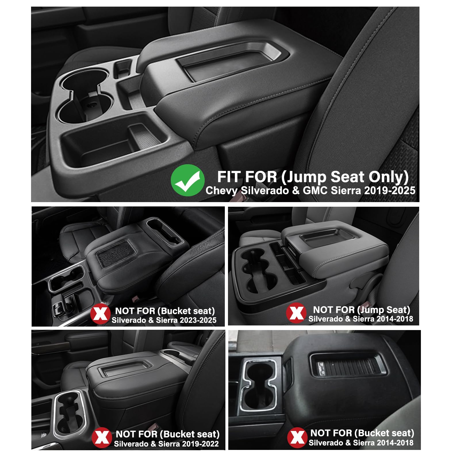 The organizer box on a split-bench Silverado console is shown, highlighting simple integration.