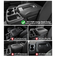 The organizer box on a split-bench Silverado console is shown, highlighting simple integration.