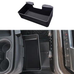 JKCOVER center console hanging organizer box, top view, for Silverado/Sierra storage.