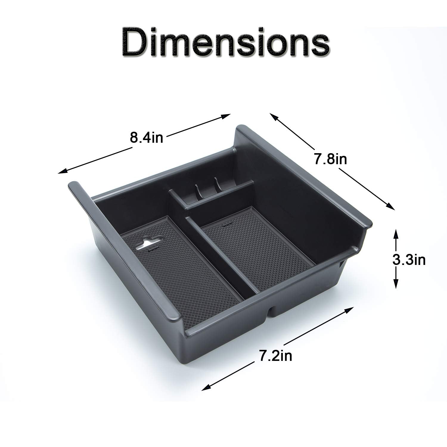 JKCover ABS matte finish center console organizer adds durability and easy cleaning.