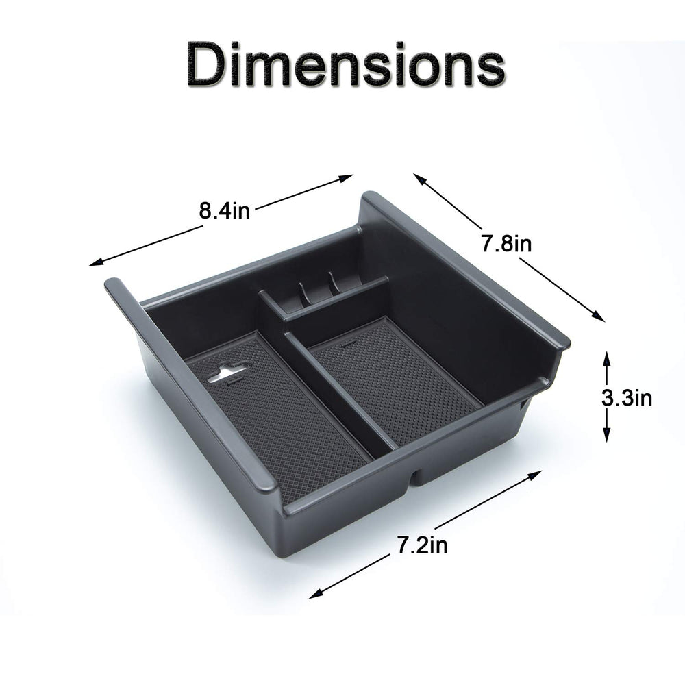 JKCover ABS matte finish center console organizer adds durability and easy cleaning.