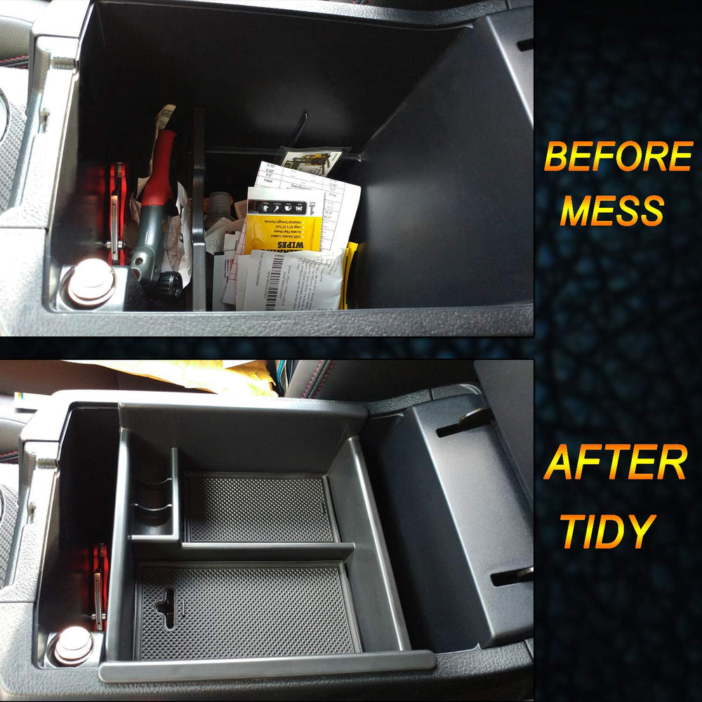 JKCover center console organizer for Kia Telluride anti-slip pads keep coins in place.