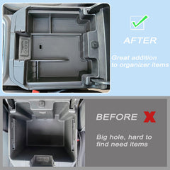 Non-slip rubber liners prevent sliding and noise in top compartments