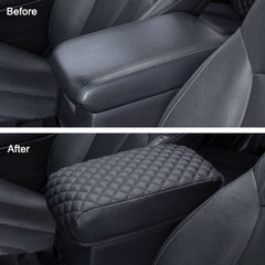 JKCOVER PU leather center console cover close-up stitching emphasizes durability.