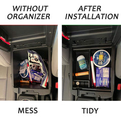 JKCOVER center console tray fitment showing OEM-like integration