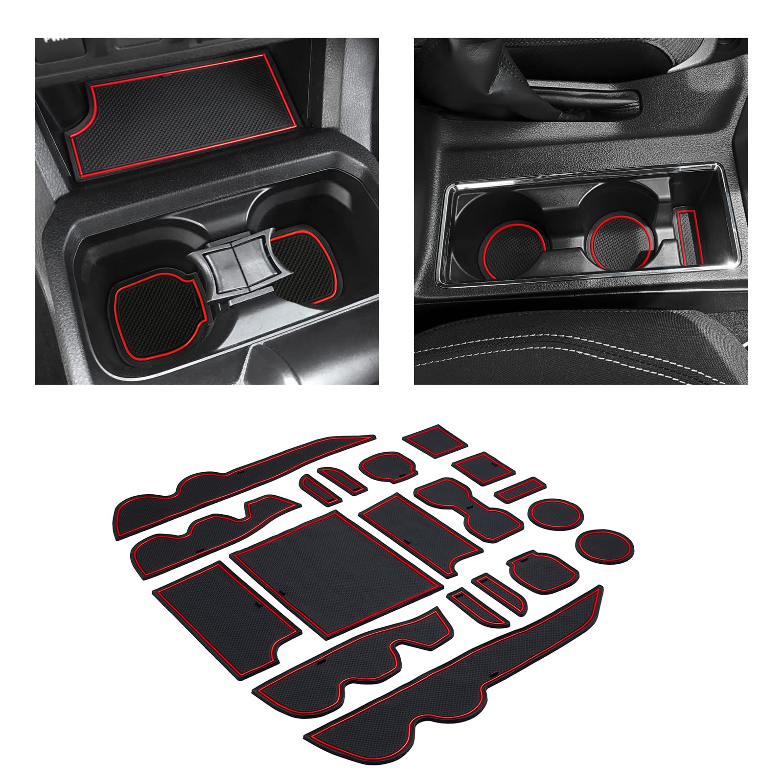 JKCOVER Tacoma cup holder liner protects against spills and crumbs.