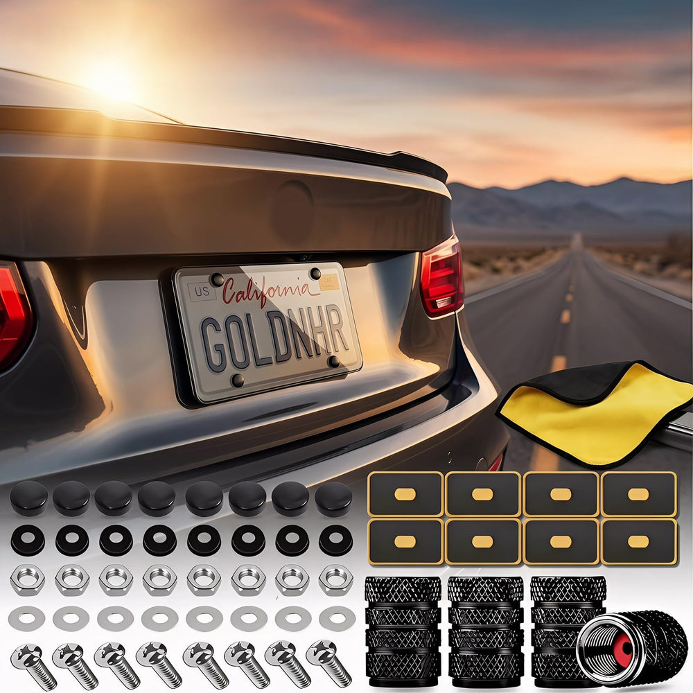 jkjnqnq installation mounting hardware—complete kit for US standard plates.