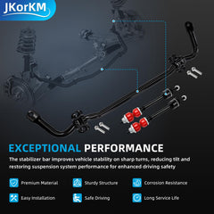 JKorkM ram 1500 stabilizer assembly on vehicle improves cornering